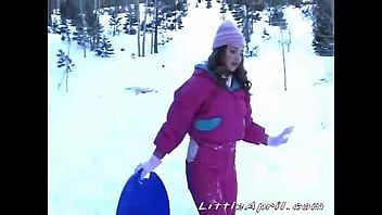 Play Petite teen little april masturbates on a cold snowy day