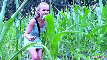 play Cute girl tricked skinny classmate to lesbian public sex on way home